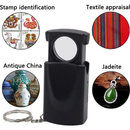 45X LED Drawer Slide-out Currency Detector Light Jewelry Magnifying Glass Magnifier Loupe For Antique Jade And Jewelry Use