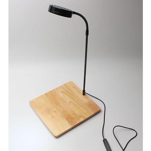 5W Aquatic Freshwater Lamps Waterproof Lamp USB Fish Tank Spotlight Miniature Landscape Growth Light with Wood Board