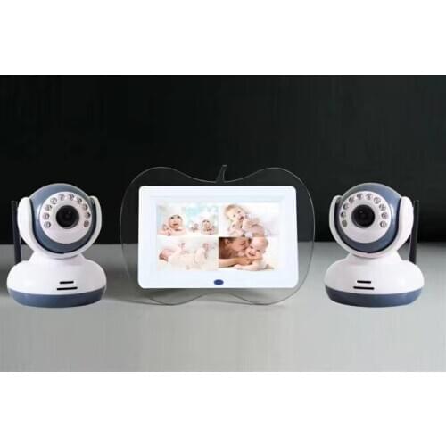 Top Quality 2.4Ghz Digital Wireless 7"Baby Monitor DVR,4 Channels Recording/Motion Detection function 2cameras+1monitor