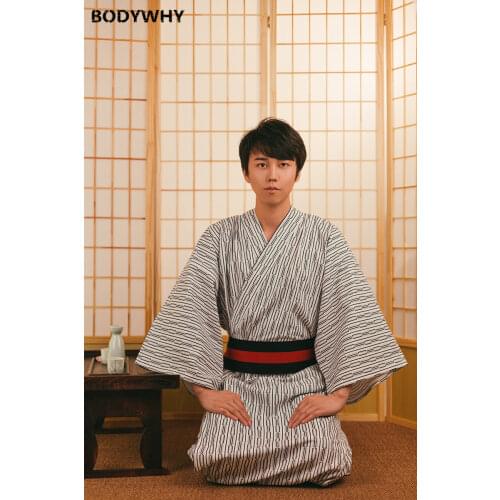 Japanese Men and Women Kimono Bathrobes Cotton Hotel Bathrobes Couple Models Hot Spring Kimono Pajamas Loose Large Size