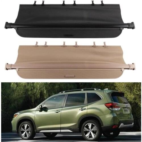 Subaru Forester 2019 2020 2021 (Black/Beige) High Quality Rear Trunk Security Screen Privacy Shield Cargo Cover For