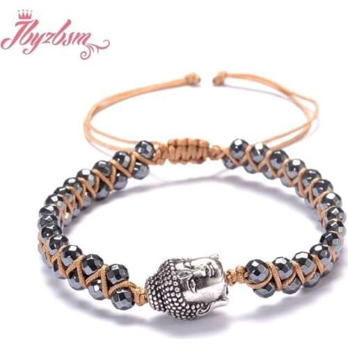 Natural Stone Beads Charm Wrap Bracelets String Braided Bracelets Yoga Reiki Symbol Bangle Bohemian Friendship Lover Bracelet