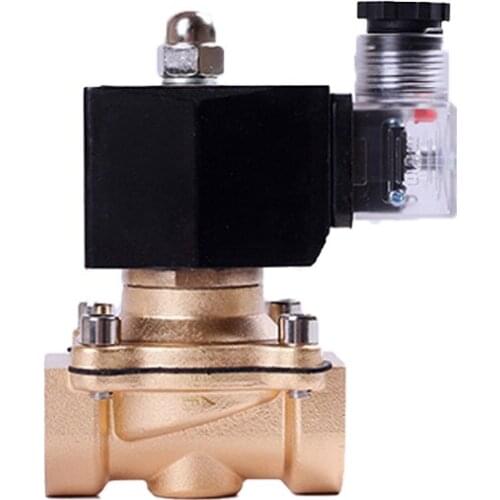 1" Direct Solenoid Valve IP65 Waterproof Normally Closed Brass Solenoid Valve With LED Power Indicator 24V 12V 220V 110V