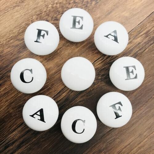 10 PCS 33mm Round Ceramic Door Knob Pure White Color Handle Pull For Cupboard/Cabinet/Wardrobe/Drawer/Bathroom Drawer Knobs