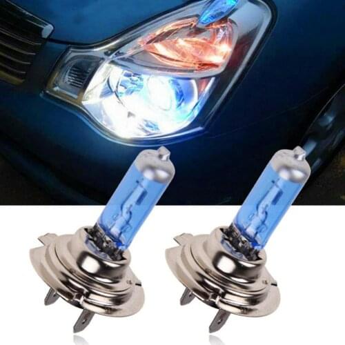 2PCS H7 6000K Xenon Gas Halogen Headlight White Light Lamp 55W 12V Bulbs Car Automatic Super White Head Light