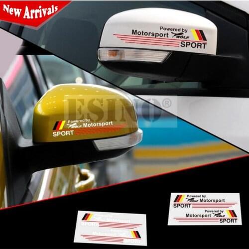 20 x New Style Power by Wolf Motorsport Stickers Rear View Mirror Car Decals for Ford Focus Fiesta Mondeo Fusion