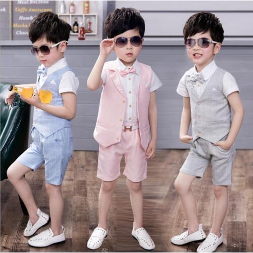 Baby Boys Clothes Sets Cute Gentleman Infant Cotton Suits Vest+Shirt+Pants 3 Pcs Fashion Casual Kids Child Suits