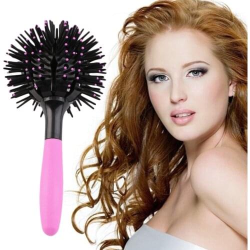 3D Round Hair Brushes Comb Salon make up 360 degree Ball Styling Tools Magic Detangling Hairbrush Heat Resistant Hair Comb