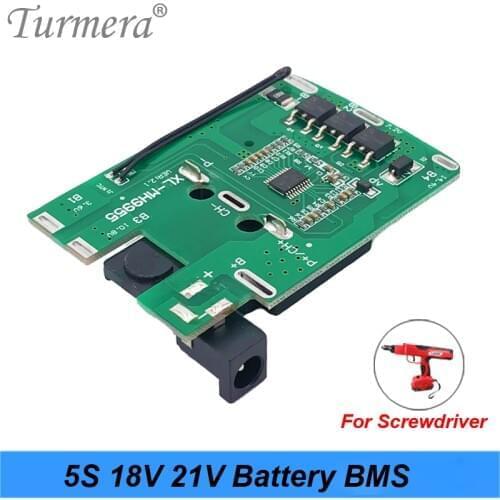 5S 18v 21v 20A 18650 Li-ion Lithium Battery BMS for Screwdriver Shura Charger Protection Board fit for Turmera