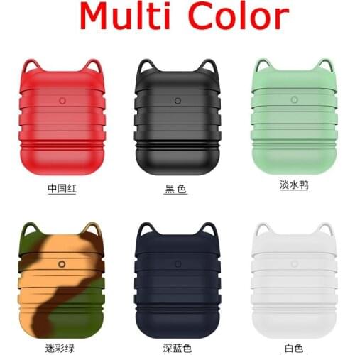 Earphone Case for Apple AirPods Silicone Cover Wireless Bluetooth Headphone Air Pods Pouch Protective AirPod Accessories