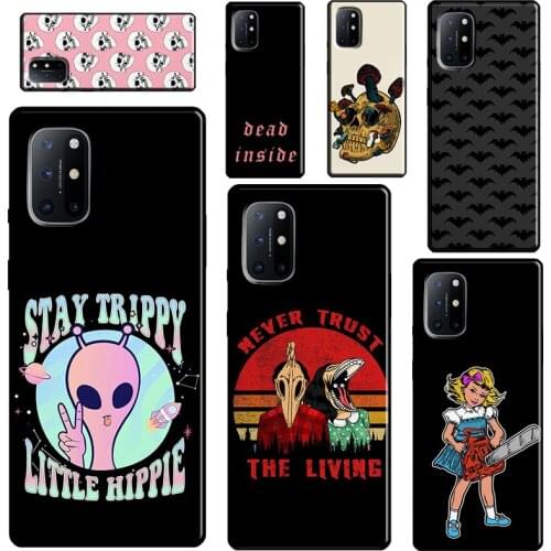 Pastel Occult Gothic Skull Aesthetic For OnePlus 9 Pro 7 8 Pro 7T 8T 9R Case For Realme 8 Pro GT C3 C15 C21 Q3 6 7 Pro 7i Cover