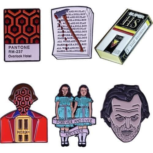 DZ88 Classic Horror Movie Figure Creative Metal Brooch Enamel Pin Badge Backpack Bag Collar Lapel Jewelry