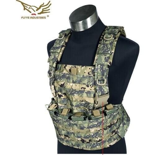 FLYYE WSH Chest Rig 1000D CORDURA Waterproof Nylon Adjustable MBSS Tactical Combat Vest - Army Military Vests FY-VT-C003