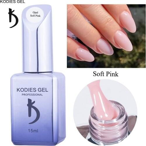 KODIES GEL Opal Jelly Gel Nail Polish 15ML Professional French Manicure UV Nails Art Gelpolish Nude Soft Pink Glitter Varnishes