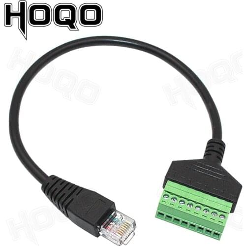 Rj45 to screw terminal connector ethernet rj45 male female to 8 pin screw terminal network adapter cable termination plug cat6a