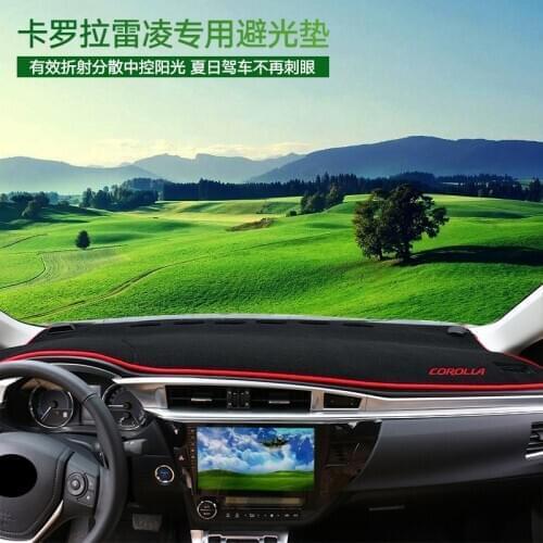 LHD Car Dashboard Cover Mat Avoid Light Pad Instrument Platform Desk Cushion Carpets For Toyota Corolla 2014 2015 2016 2017 2018