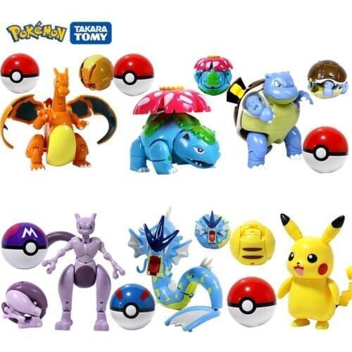 Pokemon toys set pokemon figures Pikachu Action Figure Game Poke Ball toy Model Cartoon Anime Figure Collect Child birthday gift