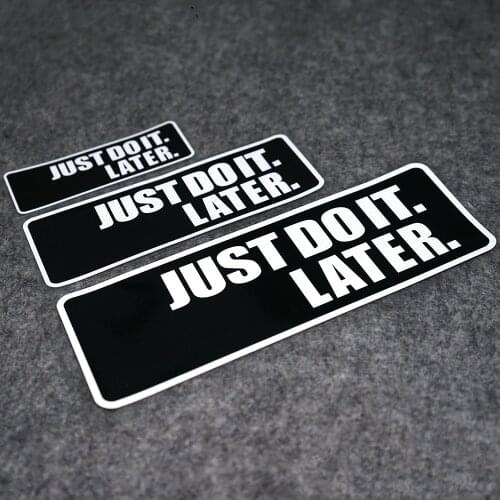 Car Styling Decals Sports Funny Do It Later Letters Motorcycle Helmet Stickers