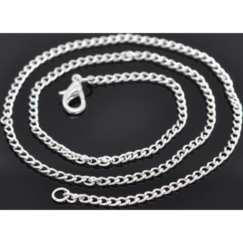 DoreenBeads 12pcs silver color Link Necklaces Fashion Chain Necklaces 2x3mm 18" (B14102)