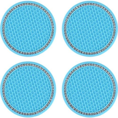 Cup Holder Coaster 2.75 Inch Car Interior Round Cup Holder Pad Cup Holder Insert Drink Coaster for Cars SUV 4PCS