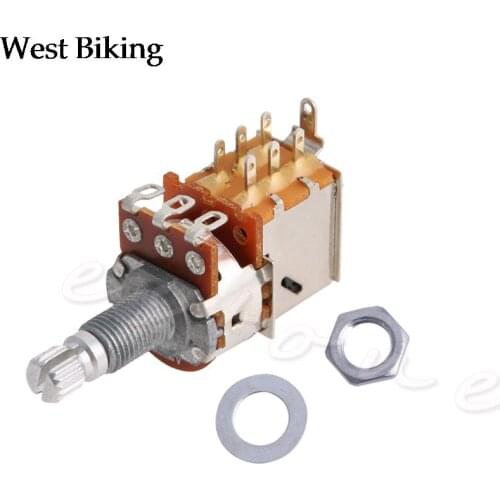 A500K Potentiometer Push Pull Switch Splined DPDT Pot Shaft18mm Electric Guitar Tone Volume Parts