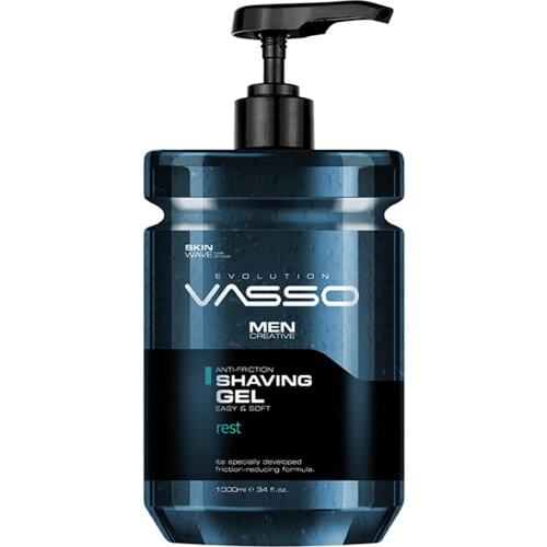 Professional Transparent And Non-Foaming Shaving Gel-Vasso Men Shaving Gel 1000 Ml 8699216347492