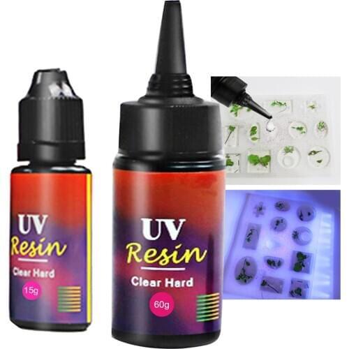 Transparent UV Resin Faux Crystal Jewelry DIY Glass Adhesive Glue Handmade Accessory Silicone Molds Resin Art Nails Hard Gel