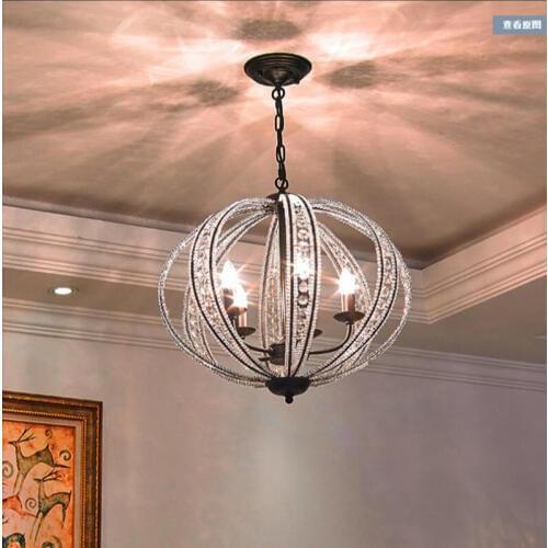 Restaurant chandelier post modern minimalist bedroom creative ball living room table lamp American crystal lamps LED lamps