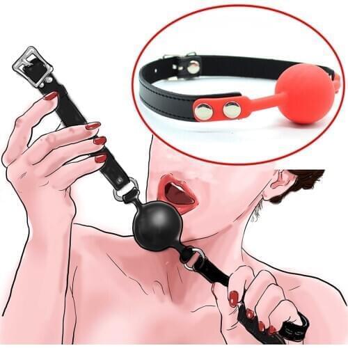 Sexy Fetish Soft Safety Open Mouth Gag Ball Strap Bdsm Bondage Slave Ball Gag Erotic Sex Toys For Woman Couples Adult Sex Games