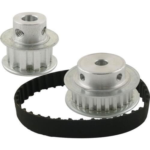 XL Timing Belt Pulley Set Reduction 1:3/3:1 10T 30T Timing Pulley Set Shaft Center Distance 80mm 104XL Belt Gear Kit Ratio