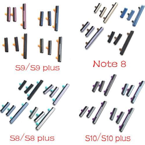 New SIde Volume Button + Power ON / OFF Buttton Key Set For Samsung Galaxy Note 8 S8 S9 S10 Plus Replacement Parts