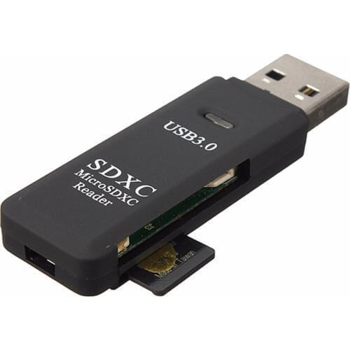 USB 3.0 Card Reader 2 in 1 High Speed Memory Flash Adapter For Micro SD SDXC TF