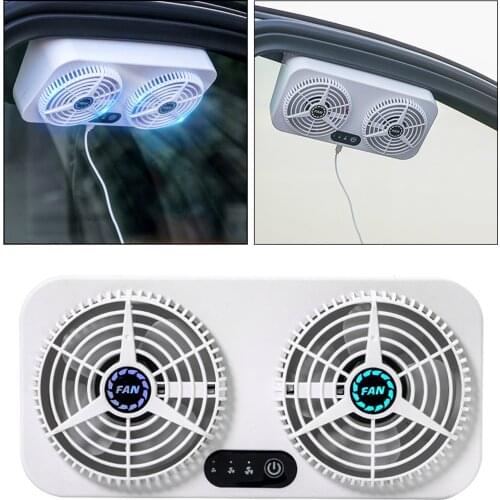 Car Ventilator Car Exhaust Fan USB USB Vehicle Exhaust Fan Dual-Vent Car Exhaust Fan Car Radiator Cooler Car Exhaust Fan
