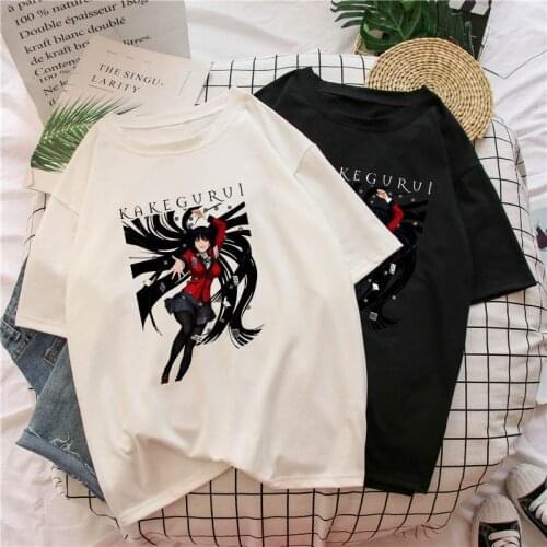 Japan Anime Jabami Yumeko kawaii Kakegurui Cosplay Fun women Tops Summer Casual Harajuku Streetwear Cute Chic Vintage T-Shirt