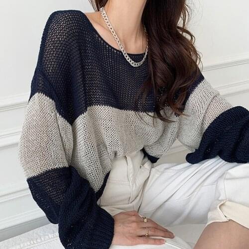 New Female Sweater Women Winter Pullover Knitting Overszie Long Sleeve Girls Tops Loose Sweaters Knitted Outerwear Thin Sexy