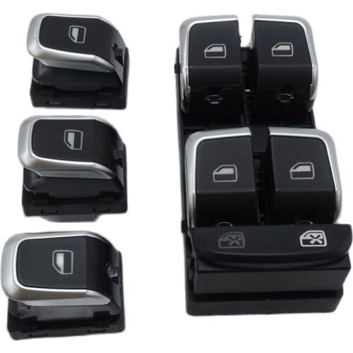 1 Set Master Switch & Window Control Button For A4 S4 B8 A4LA5 S5 Sportback Q5 8KD959851A 8KD959855A 8KD 959 851A 8KD 959 855A
