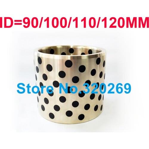 1PC JDB Oilless Impregnated Graphite Brass Copper Self Lubricant Embedded Bronze Bearing Bush ID 90 100 110 120Mm 90X110X30