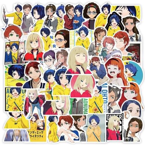 10/30/50pcs/Set WONDER EGG PRIORITY Anime Stickers For Mobile phone cover Refrigerator Computer Guitar Car Motorcycle Notebook