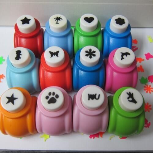 12PCS Mini Craft Punch Scrapbook Punches Handmade Cutter Card Craft Calico Printing DIY Flower Paper Hole Puncher Shape