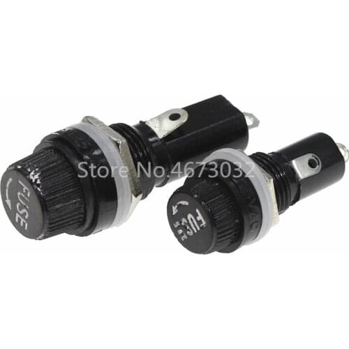 500pcs/lot 5*20mm 6*30mm glass fuse holders 5x20 6x30 insurance tube socket fuse holder for insurance Panel Mount Fuse Holder