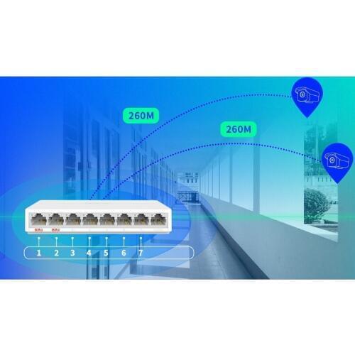 8 ports 100Mbps data Switch Plug&Play, MCS1108M, NVR Camera Network Switch, Mini Desktop Ethernet Network Switch of CCTV Camera