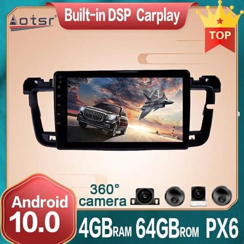 For Peugeot 508 2011+ Android Car Multimedia Radio DVD Player 360 Panoramic Camera PX6 4G+64GB Car GPS Navigation DSP Carplay BT
