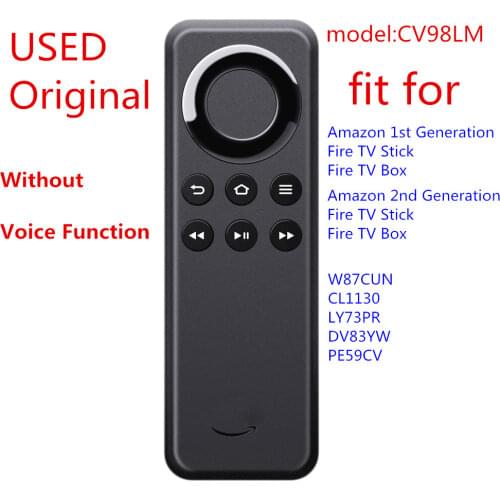 Used Original/Replacement CV98LM Remote For Amazon 1st and 2nd Generation Fire TV Stick and Fire TV Box Without Voice Function