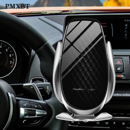 Qi Wireless Car Charger 15W Fast Charging Automatic Clamping Infrared Sensor Suitable For Iphone 11 XR Mobile Phone Holder Stand