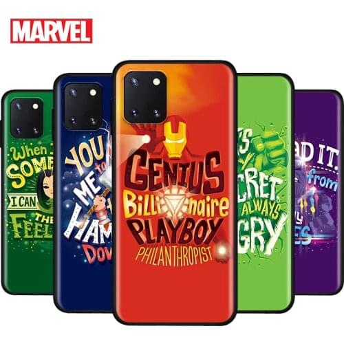Marvel superhero text For Samsung Note 20 10 9 8 Ultra lite Plus Pro F62 M62 M60 M40 M31S M21 M20 M10S Soft Phone Case