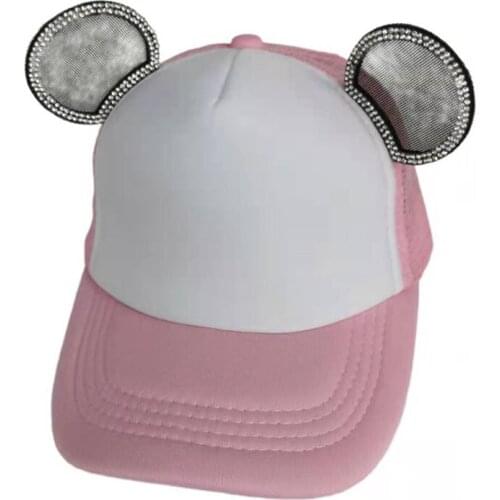 Children Sun Hat With Ears diamond Baby Hat Girl Boy Cute Sun Hat Spring Summer Photography Road Baseball Cap baby boy stuff