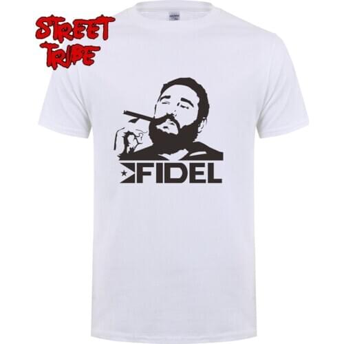 Summer Men T shirt Cuba Kuba Avana Revolution Fidel Castro T-Shirts Crew Neck Cotton Casual Male Tees Tops