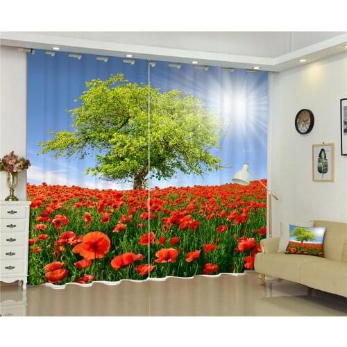 Customized Pink Heart 3D Blackout Curtains for Living Room Bed Room Hotel Office Window Curtains Drapes Cortinas para Rideaux