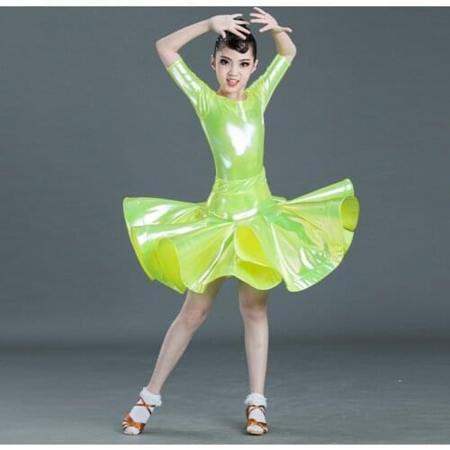 Girls Latin Dance Dress For Girls Ballroom Dancing Dress Competition Latin Dancewear Kids Latin Dance Tops Skirts Sets SL2341