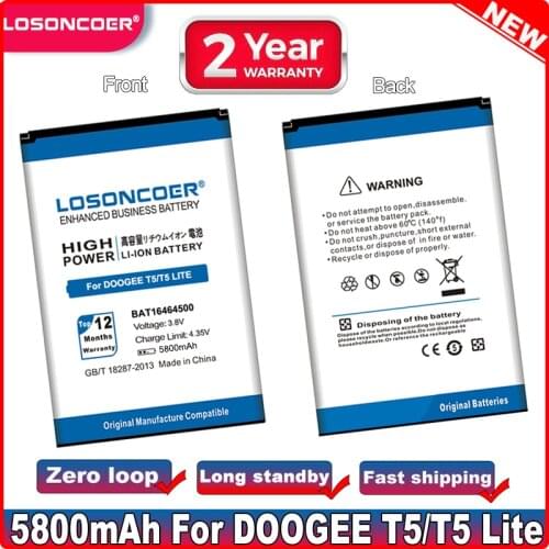 LOSONCOER DOOGEE T5 Lite Phone Batteries